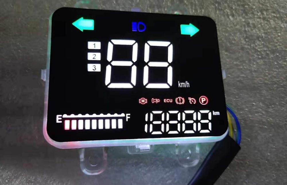 Hastighetsmåler batteri makt/nivå indikator måler 48 v 60 v 72v lcd display elektrisk scooter deler elektrisk sykkel mtb atv utv dashbord