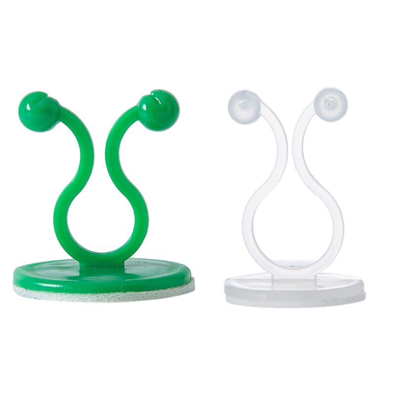 Planta Parede de Escalada Clipe Parede Vinha Fixação Na Parede Gancho Pegajoso Titular 10 pçs/lote!! Grampo invisível da braçadeira do rattan da parede