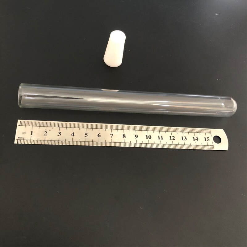 60 pieces/pack 18mm*180mm Glass Test Tube with Silica Gel Plug Cap Chemistry Laboratory Glass Tube