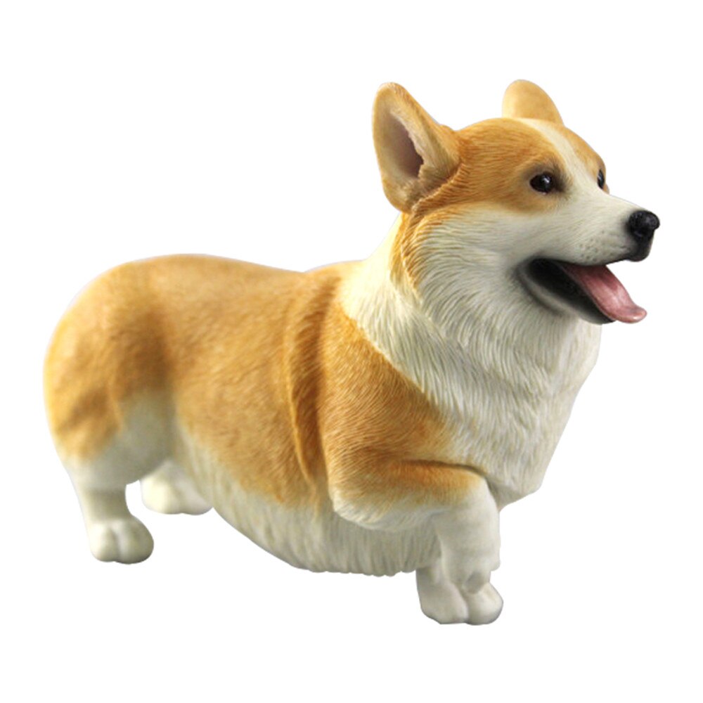 Xmmos Lopen Welsh Corgi Pembroke Hond Pet Figuur Dier Speelgoed Collector Decoratie Desktop Decoratie Volwassen