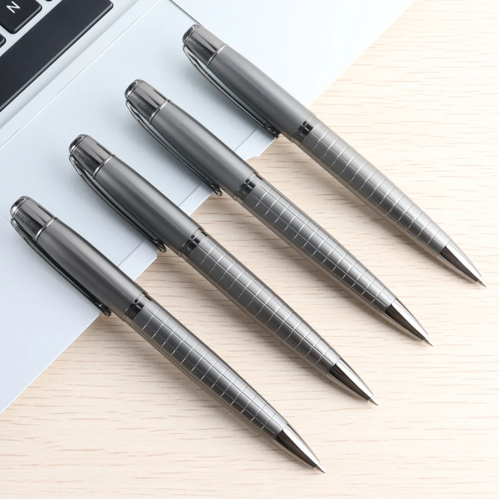 Classic Luxury Ink Ballpoint Pen, Black Ink Medium Point 0.7mm Smooth Writing Metal Ball Point Pen Signature Pen