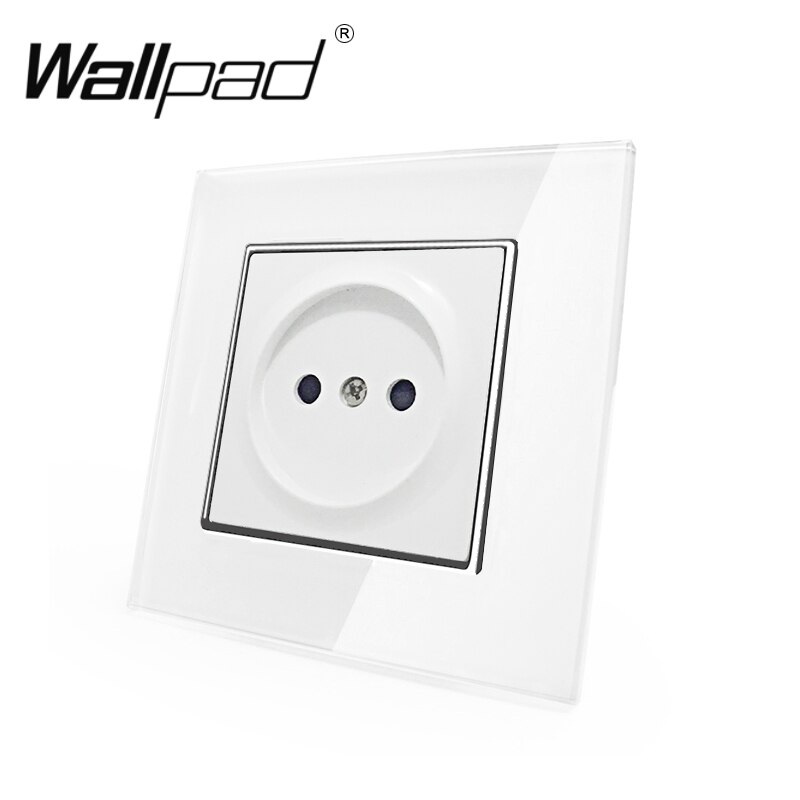 EU standard Francese Presa con Artigli Wallpad Pannello Di Vetro Bianco Schuko Francese A Parete in Stile UE Spina Presa di Corrente Presa di Corrente con il gancio: Russian Socket / bianca colore Product