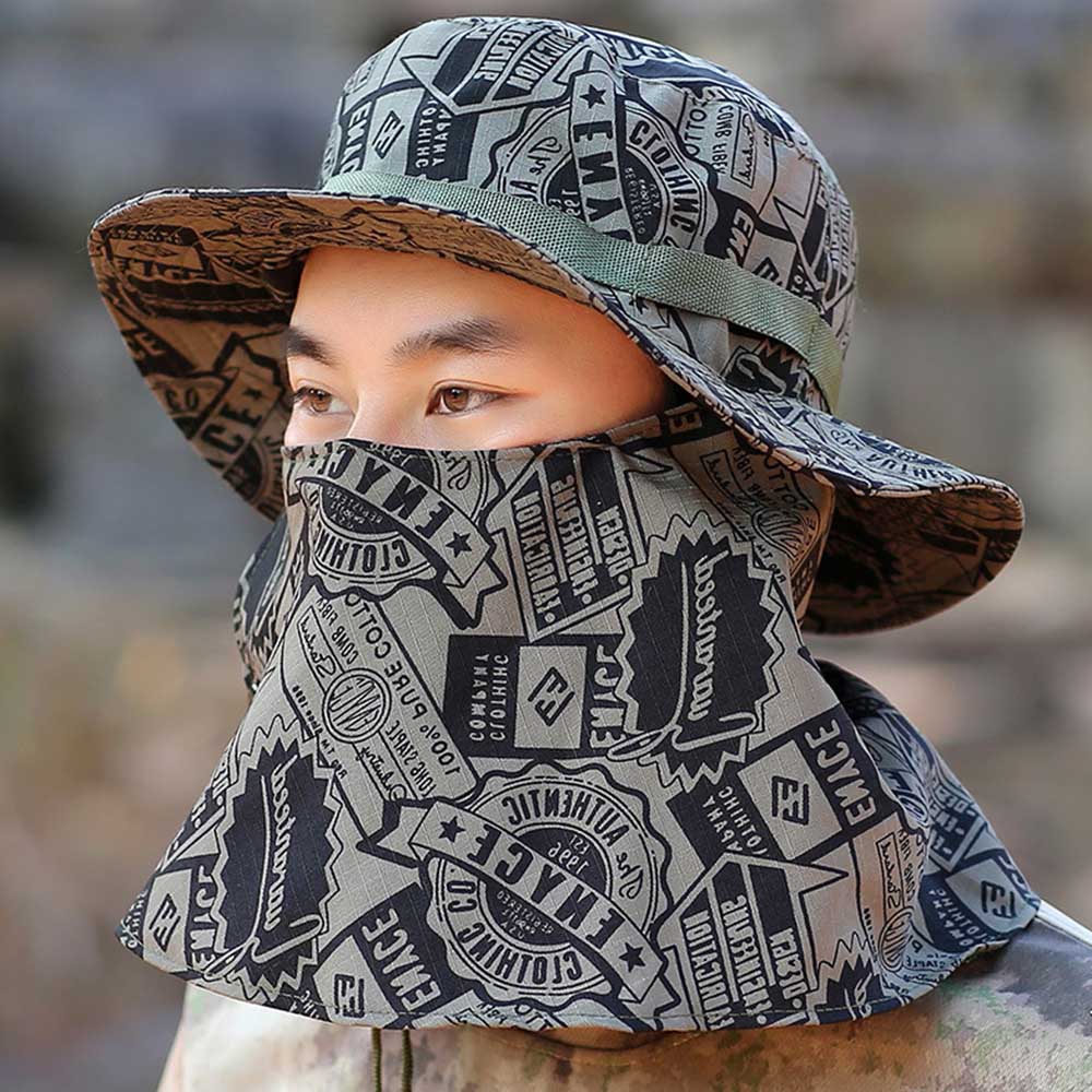 Zon Camouflage Hoeden Mannen Outdoor Vissen Caps Bergbeklimmen Cap Visser Hoed Mesh Mosquito Insect Hoed Bug Reizen Camping Cap: A2