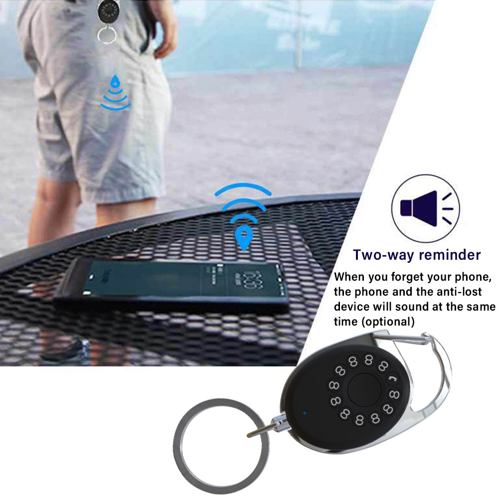 Mini-smart-outdoor-autofinder für frauen, robust, tragbar, diebstahlschutz, nachtschicht-sicherheitsalarm, bluetooth-schlüsselanhänger