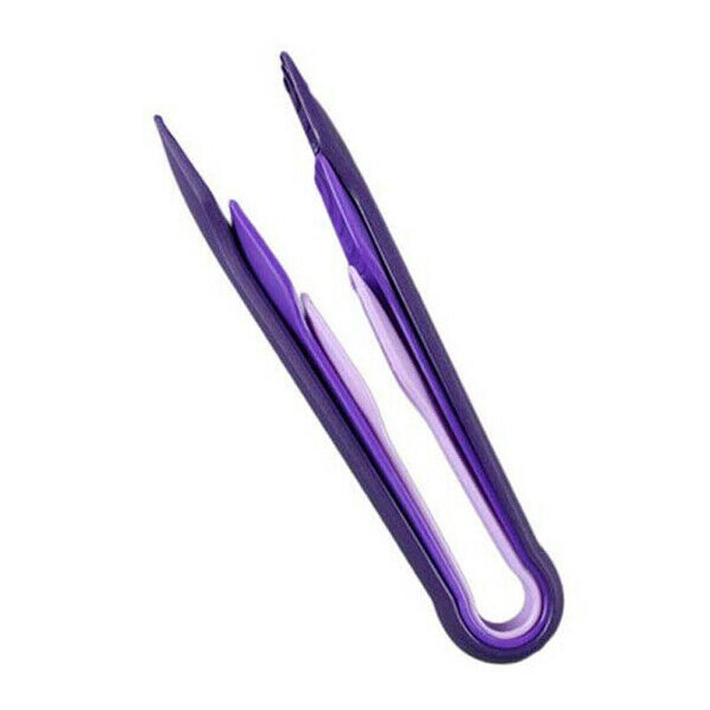 3 sztuk/zestaw robić kuchni robić jedzenia szczypce plastikowe sałatka bekon stek zacisk szczypce dzieci mini żywności szczypce robić chleba narzędzia gadżet wielokrotnego użytku S/M/L: purpurowy