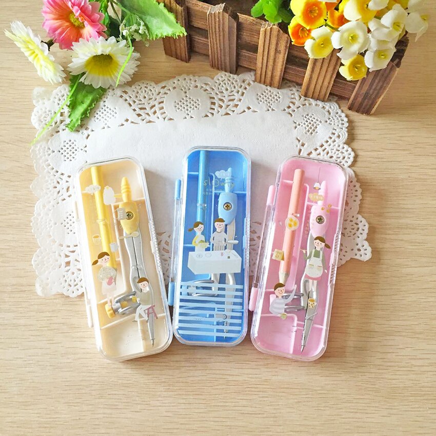 120mm Long Pencil Compass with Storage Box, Woodworking Compass, Metal Students Compass for Geometry, Drawing, Drafting