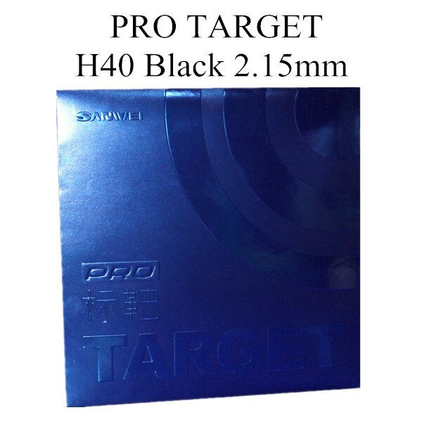 SANWEI Target National / Pro With Blue Sponge Table Tennis Rubber Pimples In Ping Pong Rubber 1.8mm 2.1mm MAX: H40 Black 2.15mm