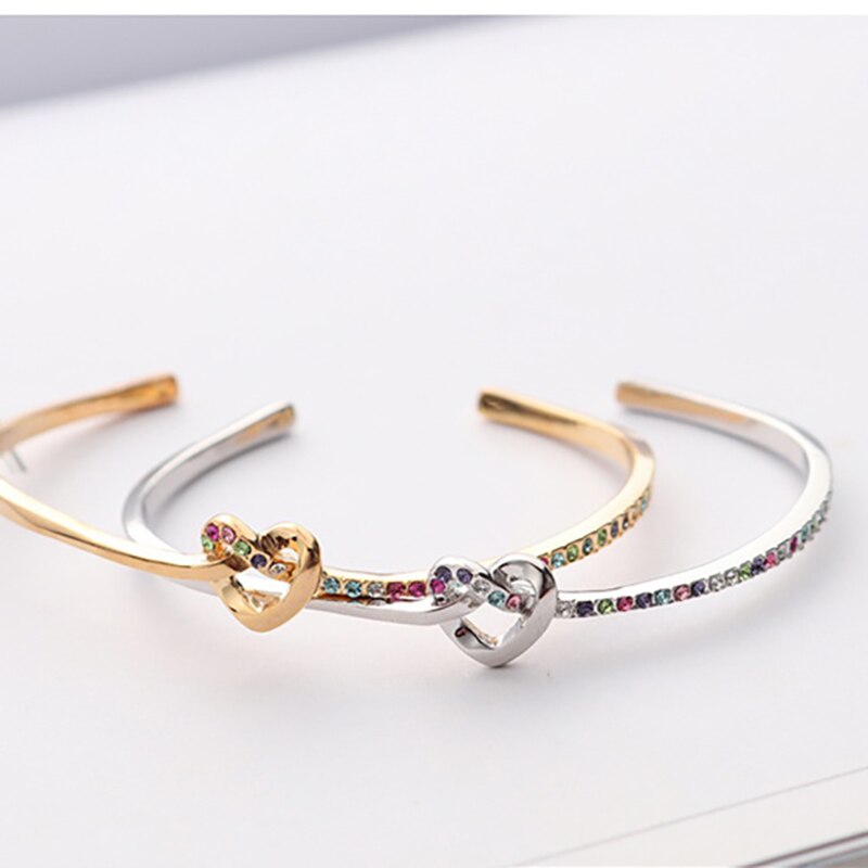 Bebella Ziel Van Liefde Kristal Stof Manchet Armband Met Tsjechische Kristallen Voor Vrouwen Mode Bruid Bruiloft Sieraden