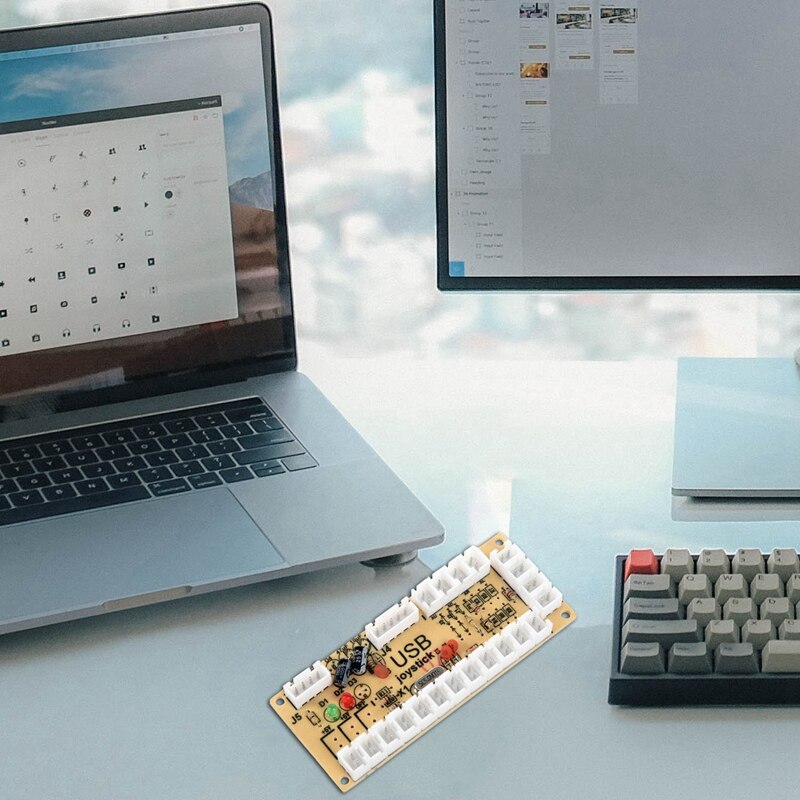 2X Zero Delay Arcade USB ENCODER PC TO JOYSTICK FOR 5PIN JOYSTICK & 2.8MM BUTTON