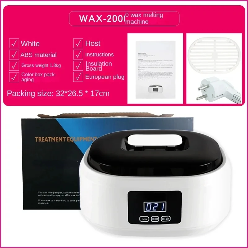 110V 220V Wax Heater with Adjustable Temperature and Large Capacity Beauty and Body Melting Wax Machine 200W
