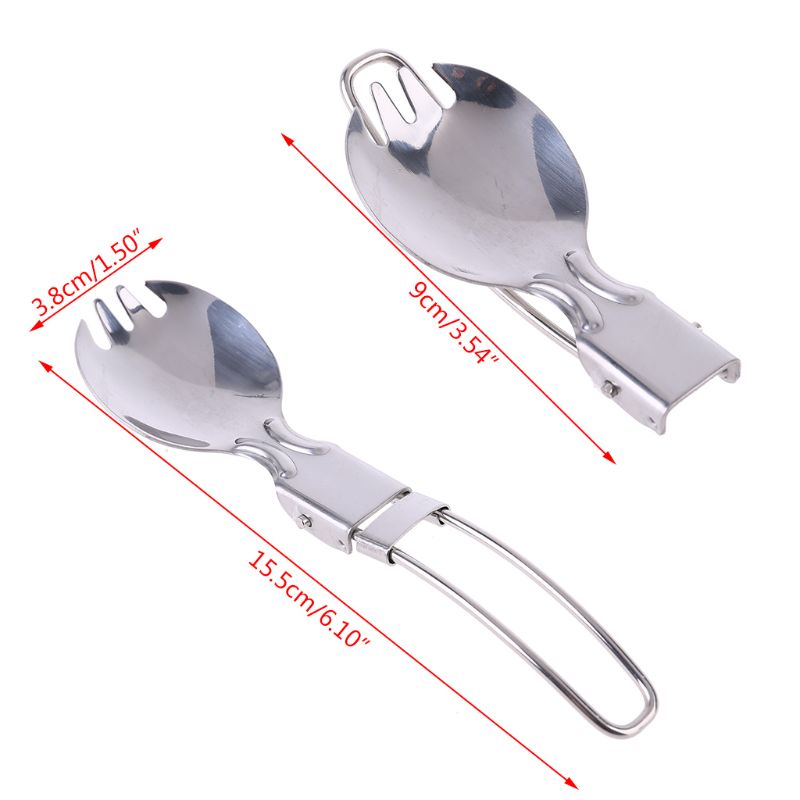 SBOMHS 8 Stuks (3 in 1) Spork Rvs Mes Lepel Vork Set Camping Bestek Set 8 Kleuren