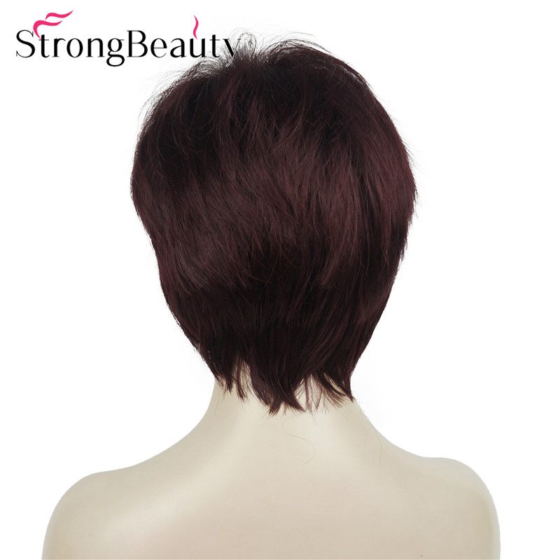 StrongBeauty Synthetic Wig Short Straight Wigs Women's Hair Natural Wig: 99T