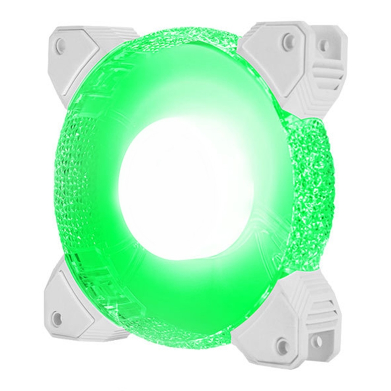 120mm Computer Cooling Fan RGB Case Fan Adjustable High Performance Silent Control Chassis Radiators 3Pin + 4Pin or: green