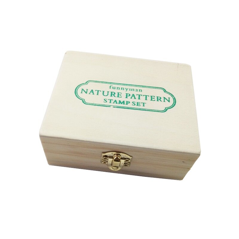 12 Pcs/set Kawaii Nature Pattern Stamps Sets Wooden Rubber Stamp for Scrapbooking Stationery Painting Cards Decor