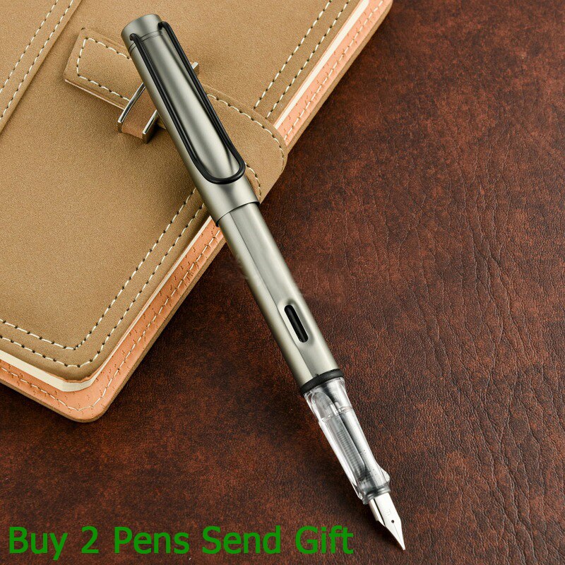 Al Star Meal Ink Fountain Pen Office Writing Pen Buy 2 Pens Send: Grey Pen