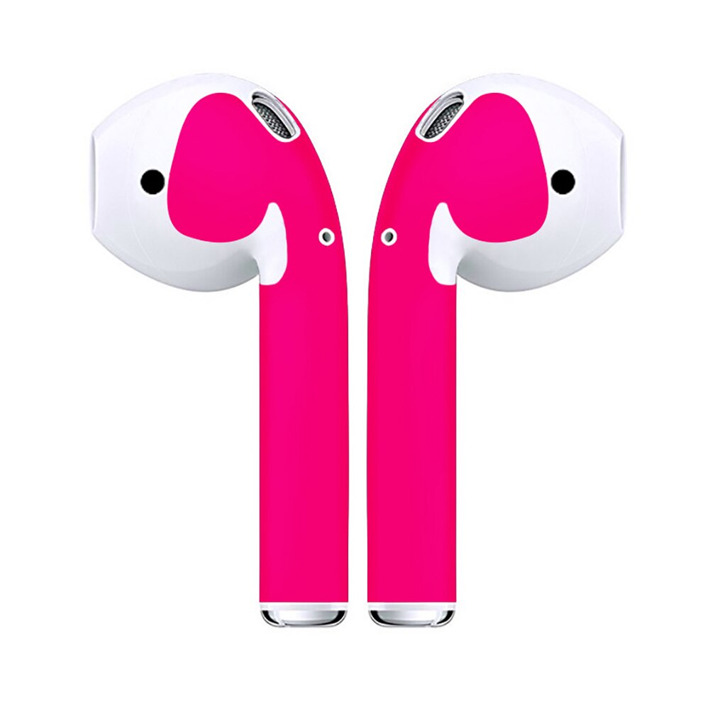 Effen Kleur zelfklevende Anti-kras Sticker Cover voor Appels Air-Pods Oordopjes: Rose Rood