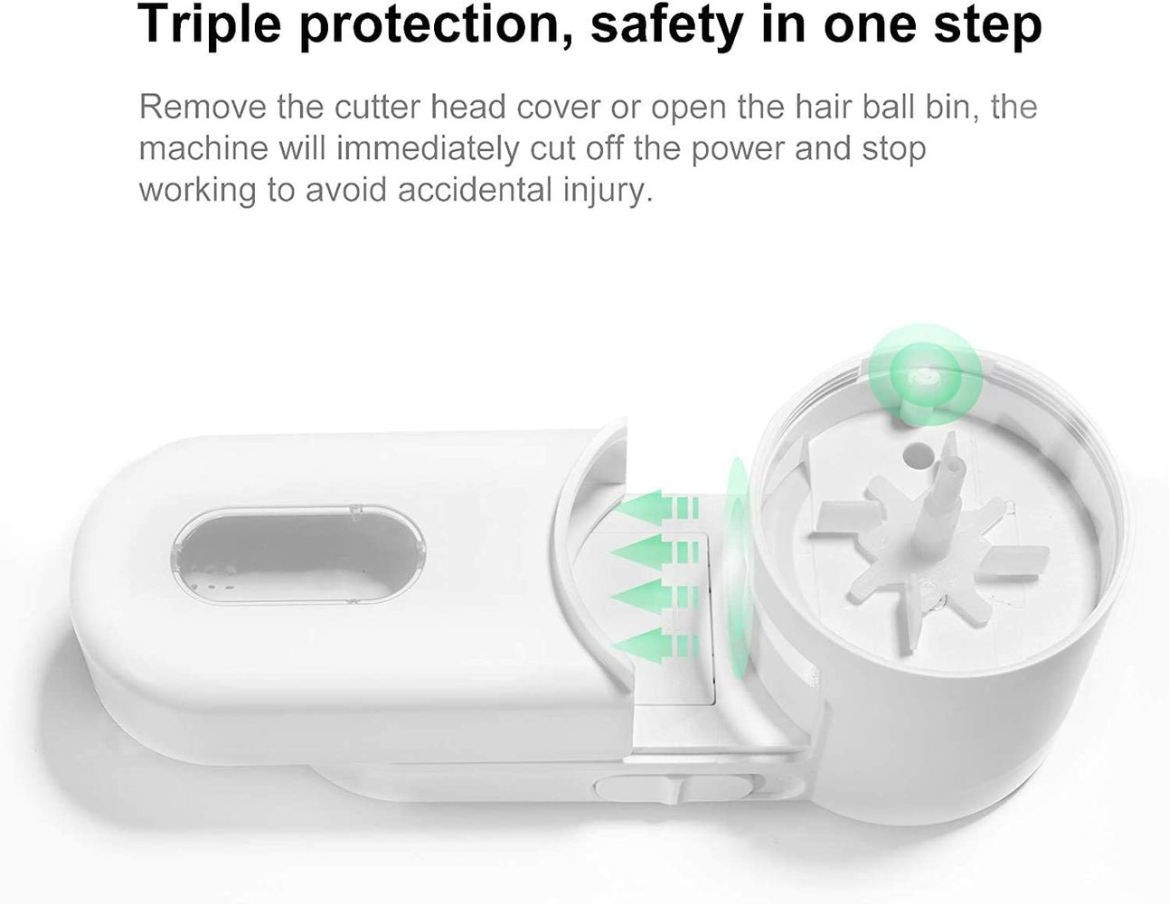 Electric Lint Remover 2-Speeds Portable Clothes Shaver with six Blades