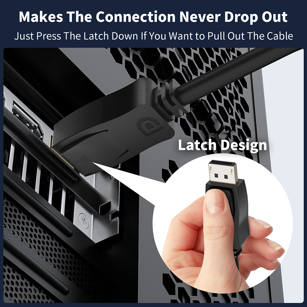 DisplayPort to HDMI 2.0 Adapter Cable 4K 60Hz DisplayPort 1.4 to HDMI 2.0 adapter for PC laptop to HDMI out 4K DP to HDMI