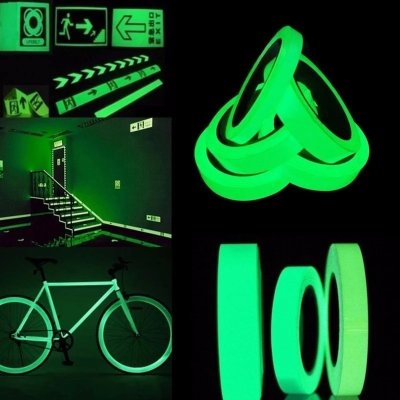 Luminous Tape 5M/3M Dark Green Self-adhesive Tape Night Vision Glow In Dark Safety Warning Security Stage Home Decoration Tapes