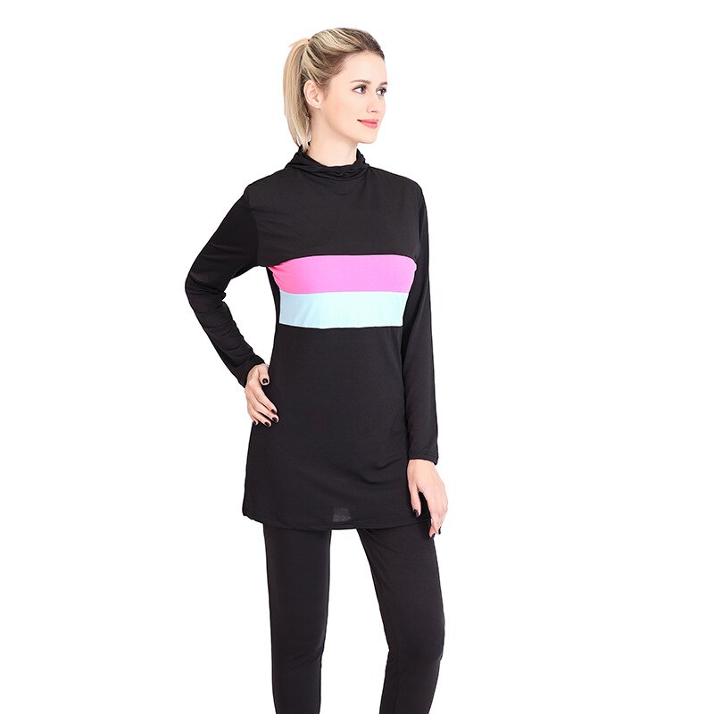 Conservative Split Long-sleeved Hot Spring Swimming Suit