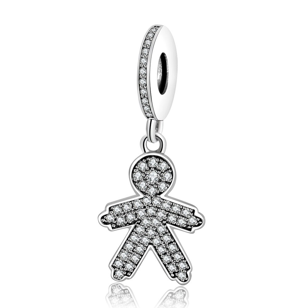 Fit Originale Fine Braccialetto di Fascino S925 Sterling Silver Beads Svegli Della Ragazza Del Ragazzo di Famiglia di Fascino Del Pendente Gioielli FAI DA TE Che Fanno Berloque: PSP0377