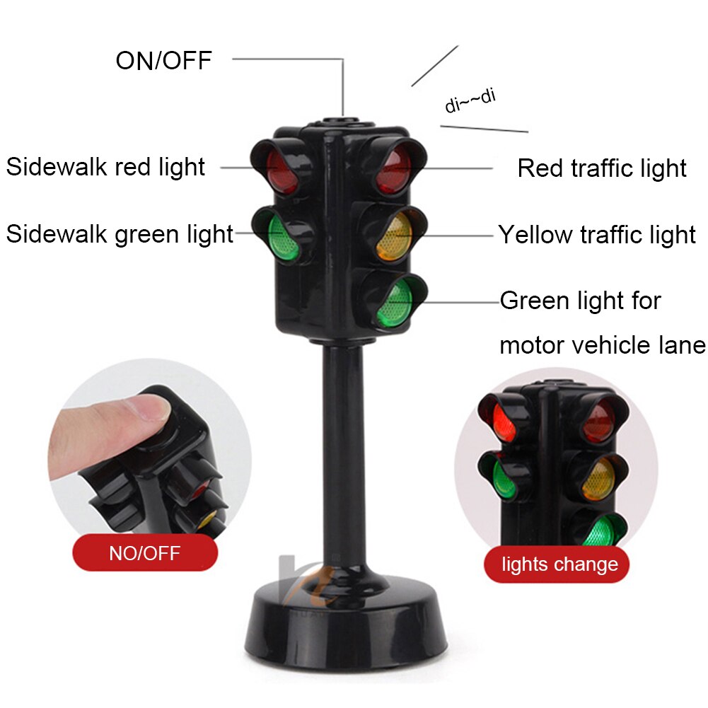 Mini Traffic Signs Light Speed Camera Model with Music LED Education Kids Toy Simulation Model Traffic Light Toy Ducation Toys