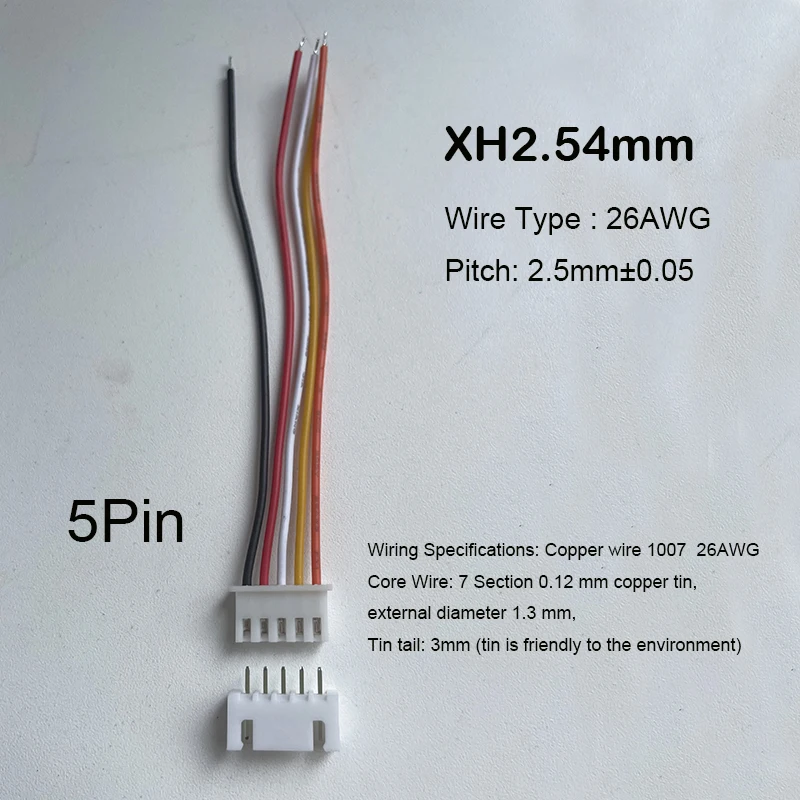 10 zestawów JST XH2.54 XH 2.54mm złącze kabla 2 3 4 5 6 7 8 9 10 PIN gniazdo wtykowe męskie i żeńskie: MULTI / Poniżej 5 Sztuk