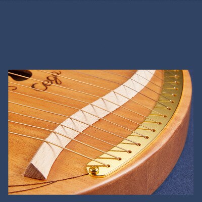 16/19 String Wood Lined Small Harp Laiya Piano Easy To Learn Portable Mahony Solid Wood Lyre Piano Niche Instrument