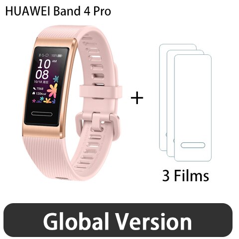 Huawei banda 4 pro gps banda inteligente metal quadro cor touchscreen oxigênio no sangue nadar sensor de freqüência cardíaca pulseira sono