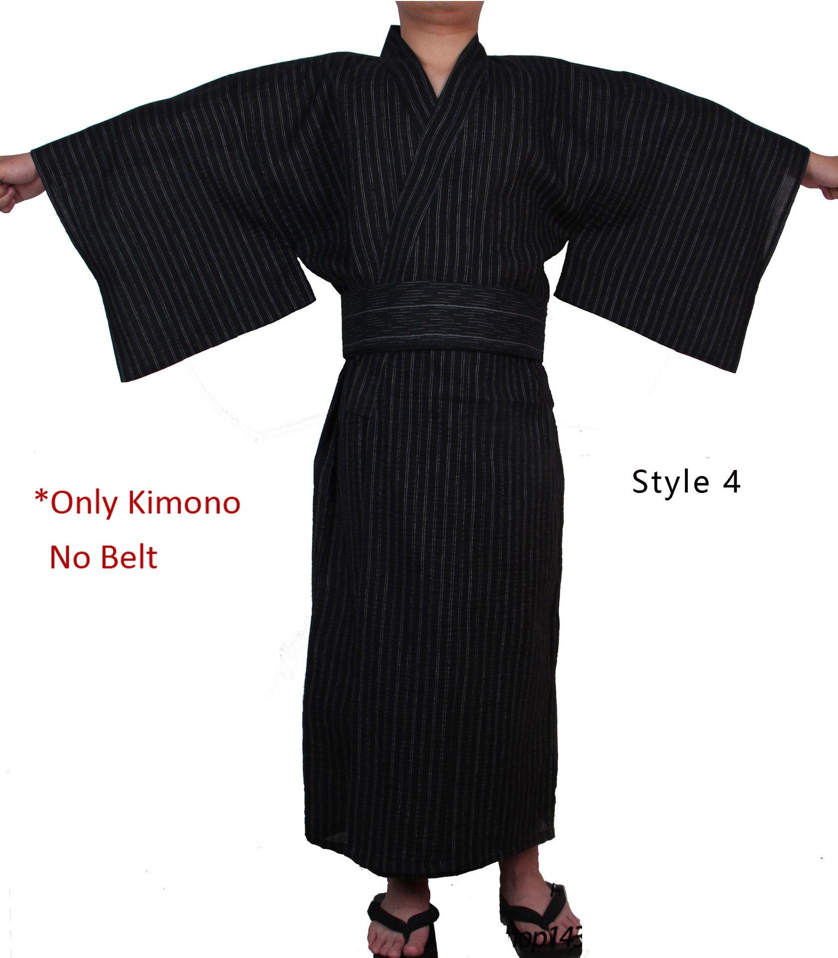 Japanischer traditioneller Samurai-Kimono für Männer, Yukata-Bademantel, Hekoobi, lockerer Stil, Saunakleidung, Homewear-Gürtel, langes Kleid aus Baumwolle: Blau