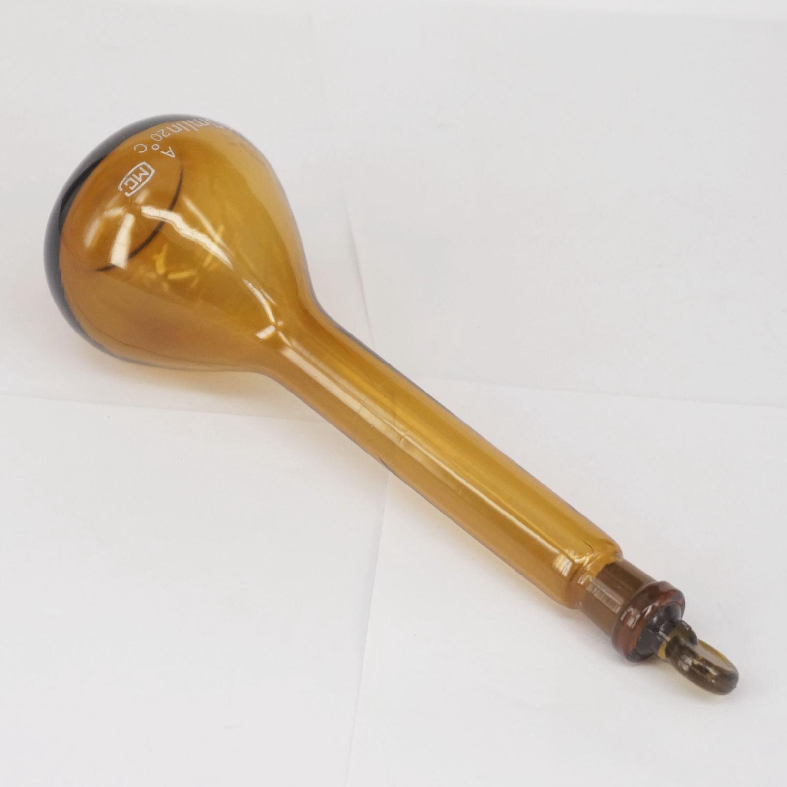 100ml Graduated Labrotary Brown Glass Liquid Volumetric Flask with Glass Stopper