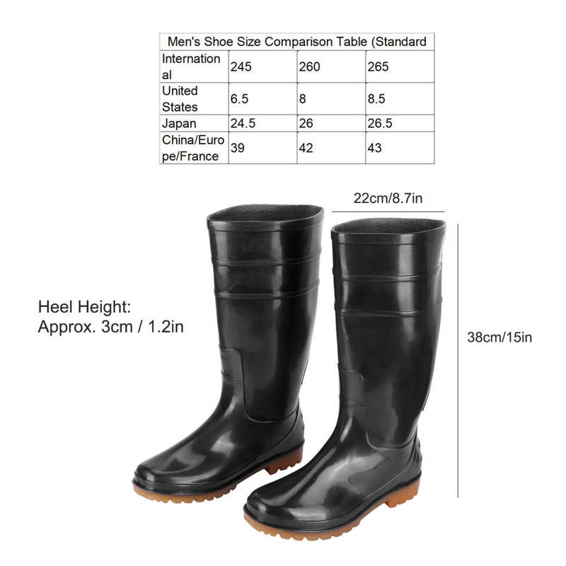 Botas impermeables antideslizantes para el trabajo, para el jardín, granja, ganado, 1 par