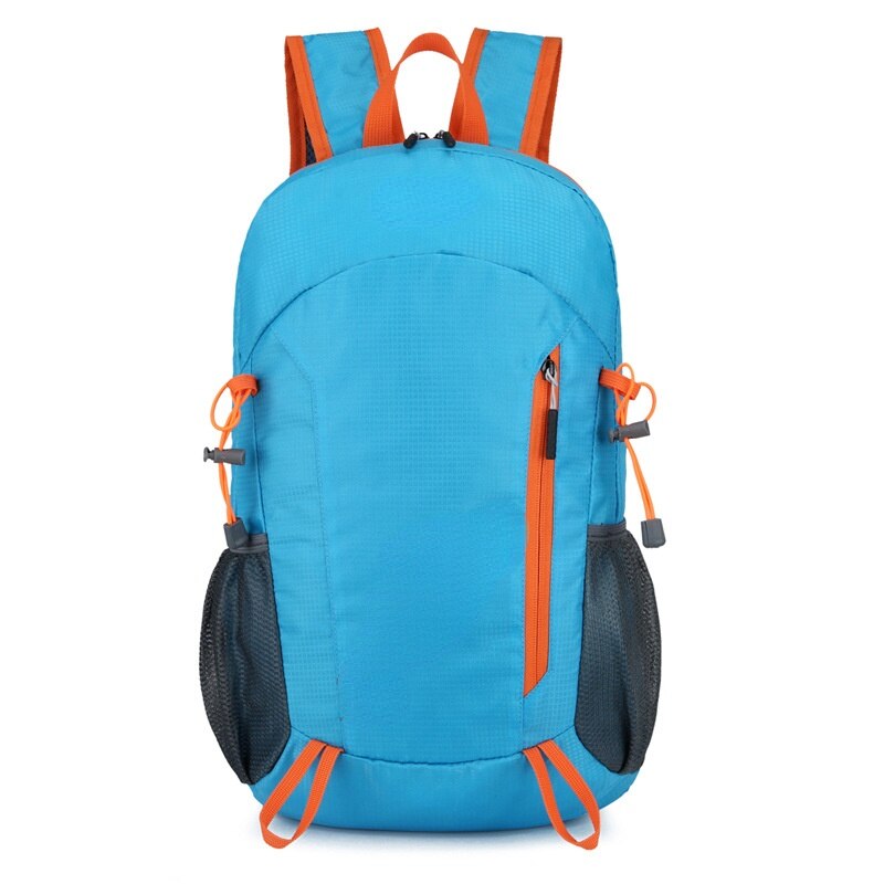 22L Portable Foldable Backpack Folding Mountaineering Bag Ultralight Outdoor Climbing Cycling Travel Knapsack Hiking Daypack: Blue