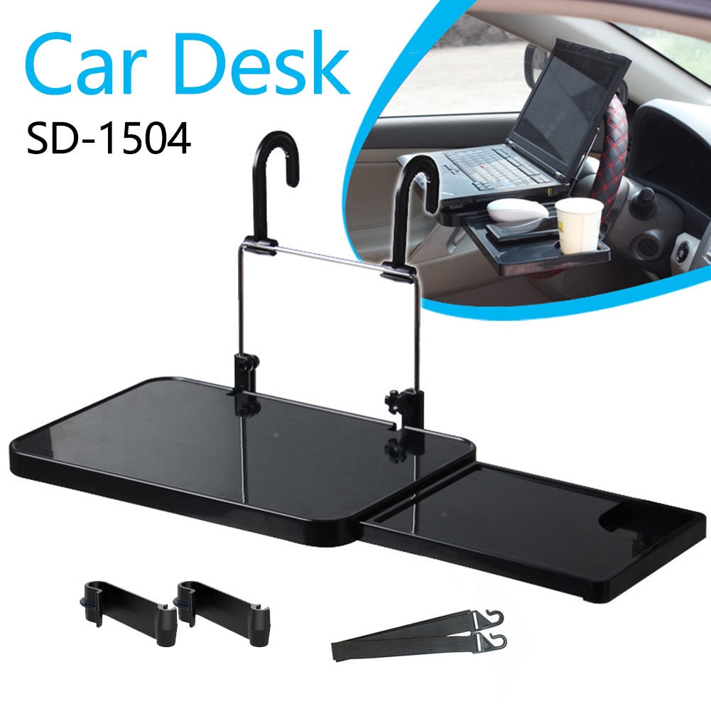 SD-1504 Portable Car Steering Wheel Seat Back Desk Table Drawer Food Tray Steering Wheel Laptop Mount Holder Car Desk