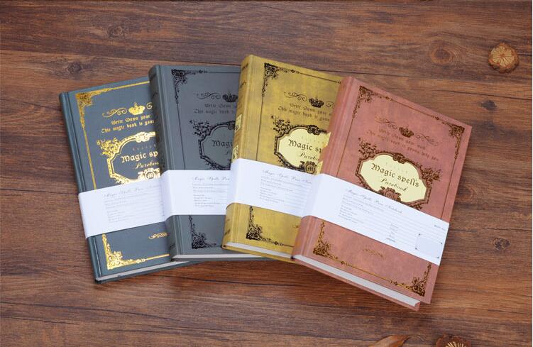 Very Thick Large A5 Vintage Notebook Magic Spells European Traditional Classic Diary Planner Hardcover