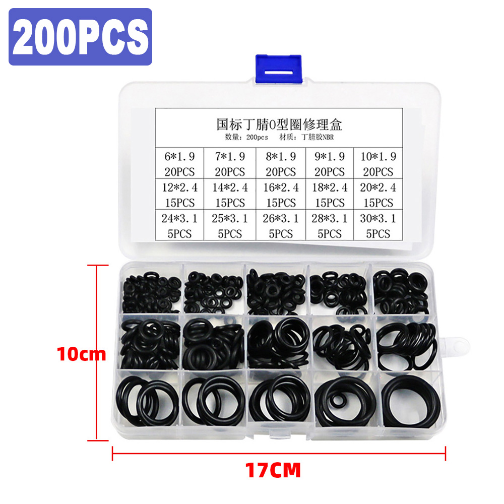 Gummi O Ring einstellen Dichtungen Dichtung Nitril Gummibänder Hochdruck O-Ringe Reparatur Bausatz Dichtung Gummiband O Gummi Ringe einstellen: grau