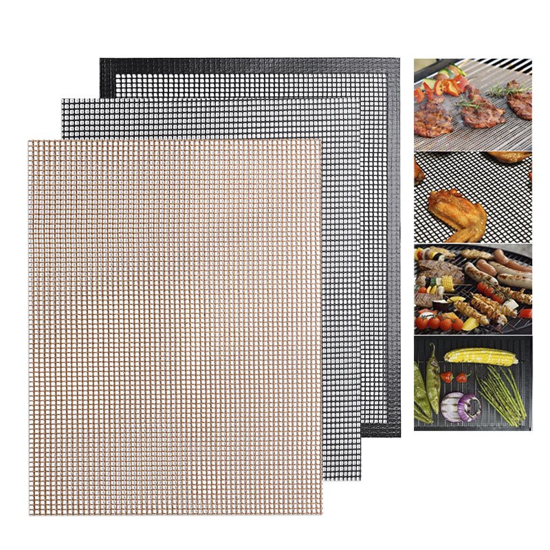 Verre antiadhésif Barbecue grille de cuisson fibre résistance à la chaleur viande poisson légumes BBQ sac de cuisson Barbecue Net Camping en plein air pique-niques