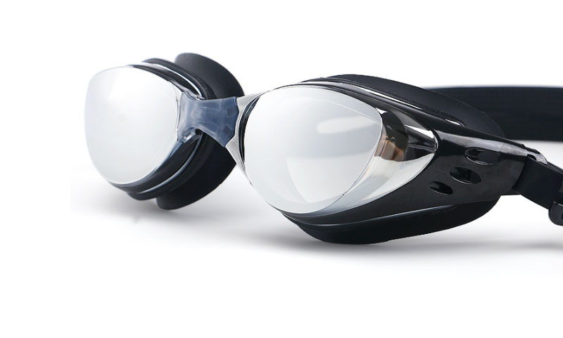 Swimming Glasses Myopia Adult Anti Fog Electroplate Natacion Men Women Swim Pool Goggles Diopter Water Swim Eyewear: Black