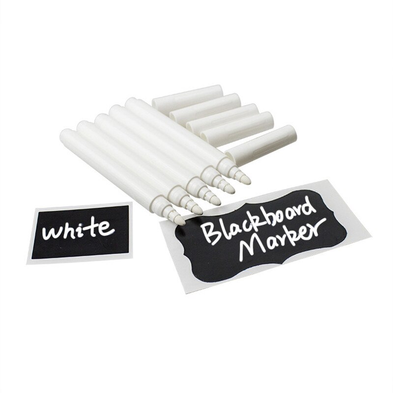 41Pcs/lot Blackboard Stickers Labels DIY White Liquid Chalk Kitchen Spice Jar Salt Pepper Organizer Labels Rewritable Pen Tool