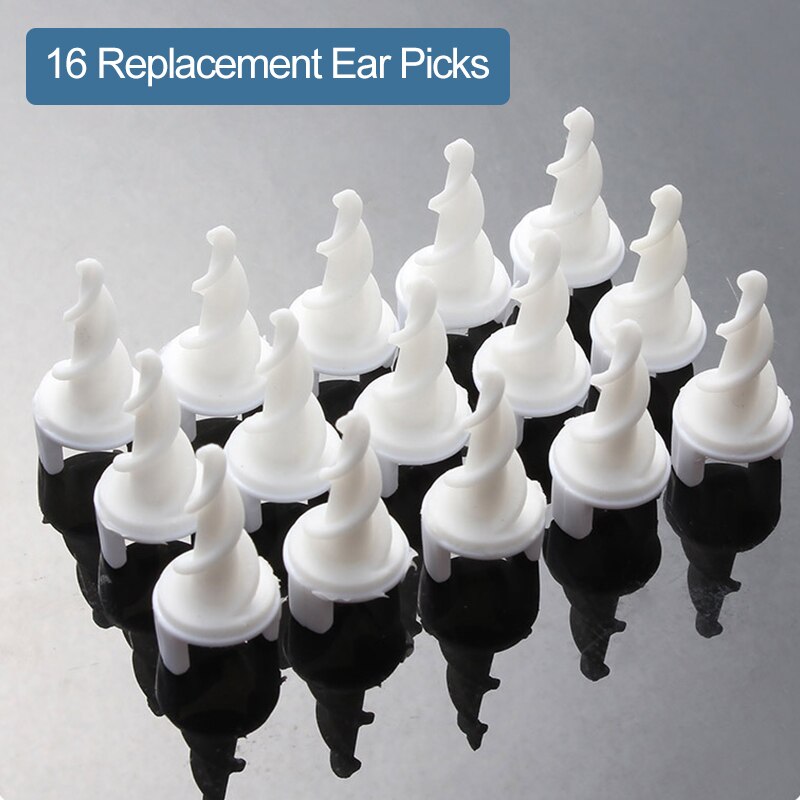 2 Styles Ear Cleaner Rotating Earwax Cleaner Soft Painless Spiral Dig Wax Ear Wax Remover With 16pcs Replacement Heads
