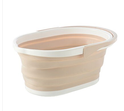 Folding Plastic Mop Bucket Camping Wash Bucket With Handle Collapsible Floor Mop Cleaning Fishing Car Wash Bucket: C