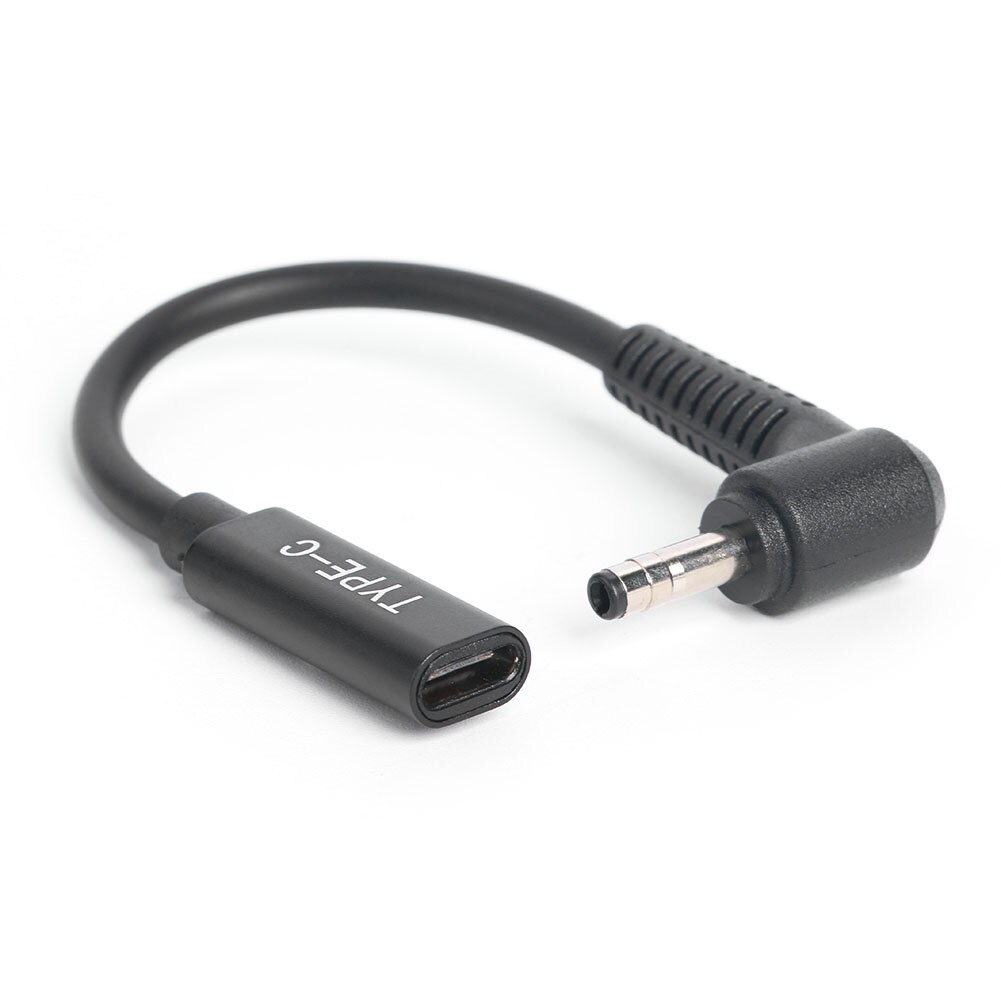 USB C żeńskie do 90 stopni kątowe złącze DC PD szybka ładowarka do laptopa przedłużacz konwerter łącznik adaptera: 4.0x1.7mm
