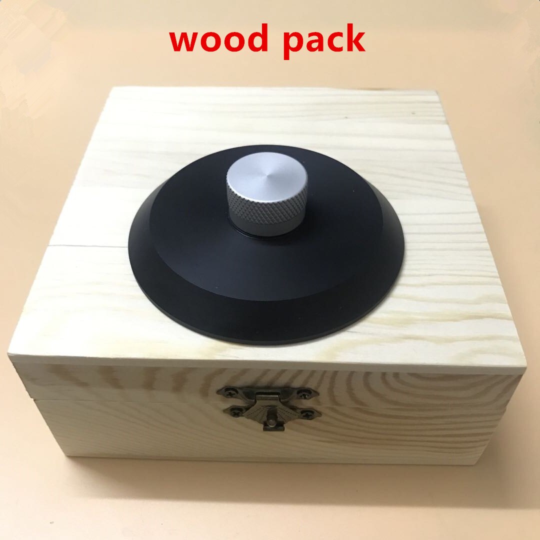 High-End Lp Deluxe Pom Materiaal Lp Vinyl Draaitafels Disc Stabilizer Record Gewicht/Klem: wood pack