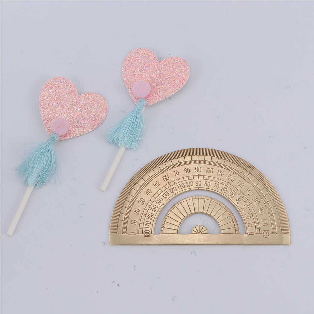 Length 10cm Brass Protractor Protractor Office & School Supplies School Educational Supplies Measuring Tools