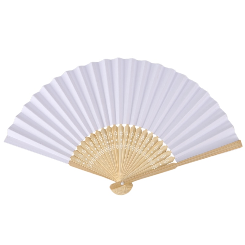 50 Pcs/Elke Handgeschilderde Opvouwbare Papier Fan Draagbare Party Bruiloft Benodigdheden Chinese Hand Dance Fan Ramadan decoratie 21Cm