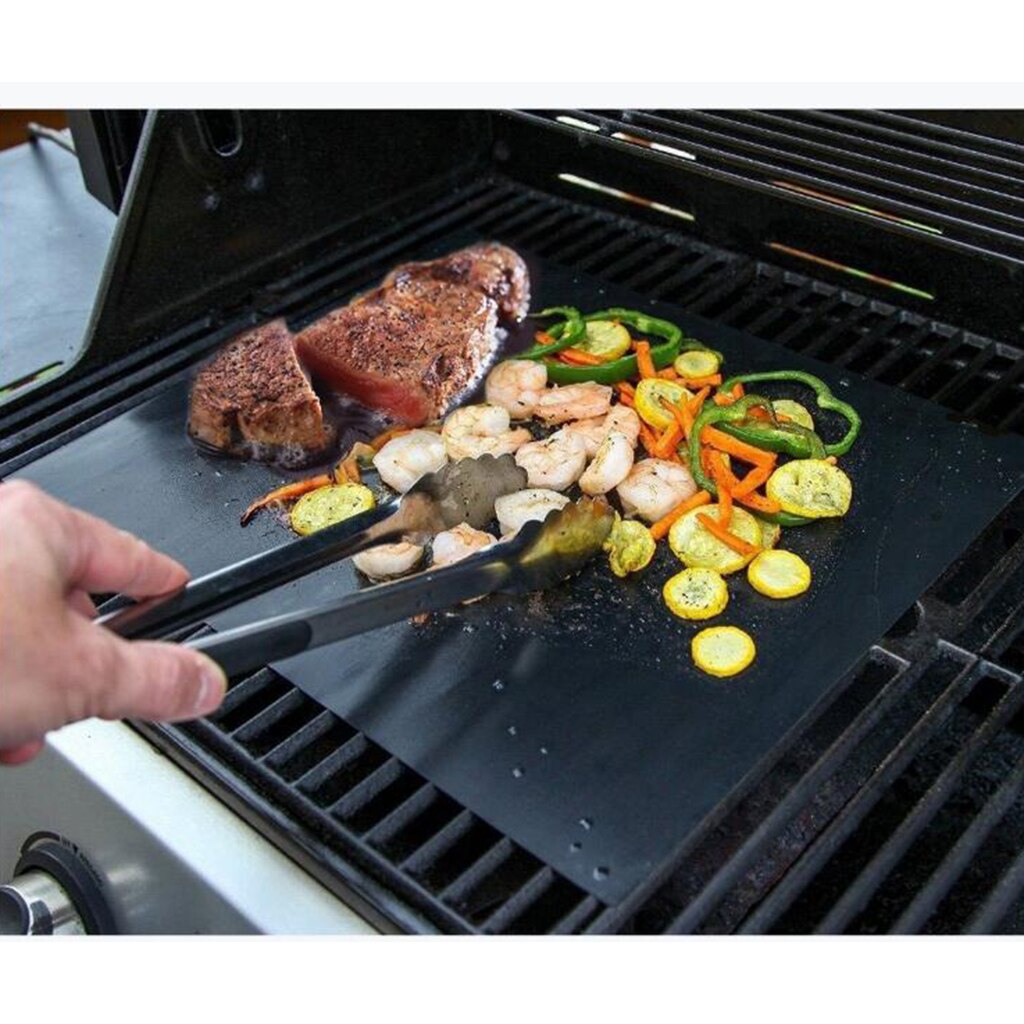 Non-Stick BBQ Grill Mat Set,Reusable,Easy to Clean,Heat Resistant