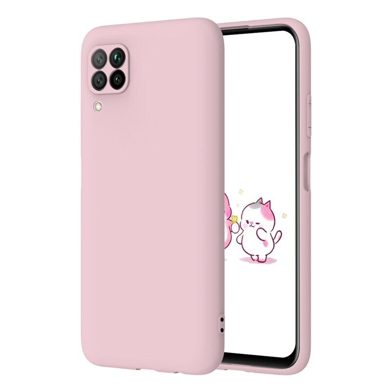 Soft Silicone Case For huawei p40 lite Case Candy Color TPU Back Cover For Hawei Coque Huawei Nova 6se Nova6 SE 5G Cover Etui: For Huawei Nova 6se / Light Pink