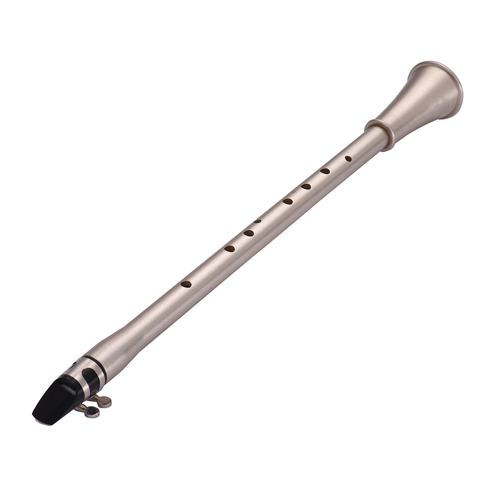 Bb nøgle mini enkel klarinet sax kompakt klarinet-saxofon abs materiale musikalsk blæseinstrument til begyndere med bærepose