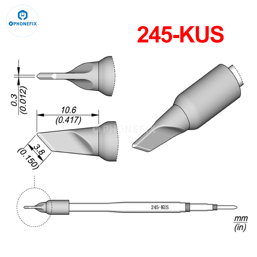 Phonefix C245 C470 Multi Type Solder Iron Tips for JBC i2C Aixun Aifen Soldering Station T245 T470 Welding Handle Welding Tips: VIOLET