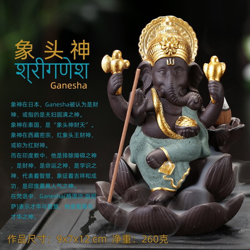 [Vip] escultura de artesanato em arenito, estátua de buda de meditação, estatueta, escultura de ganesha, queimador de incenso, decoração de feng shui: A Green